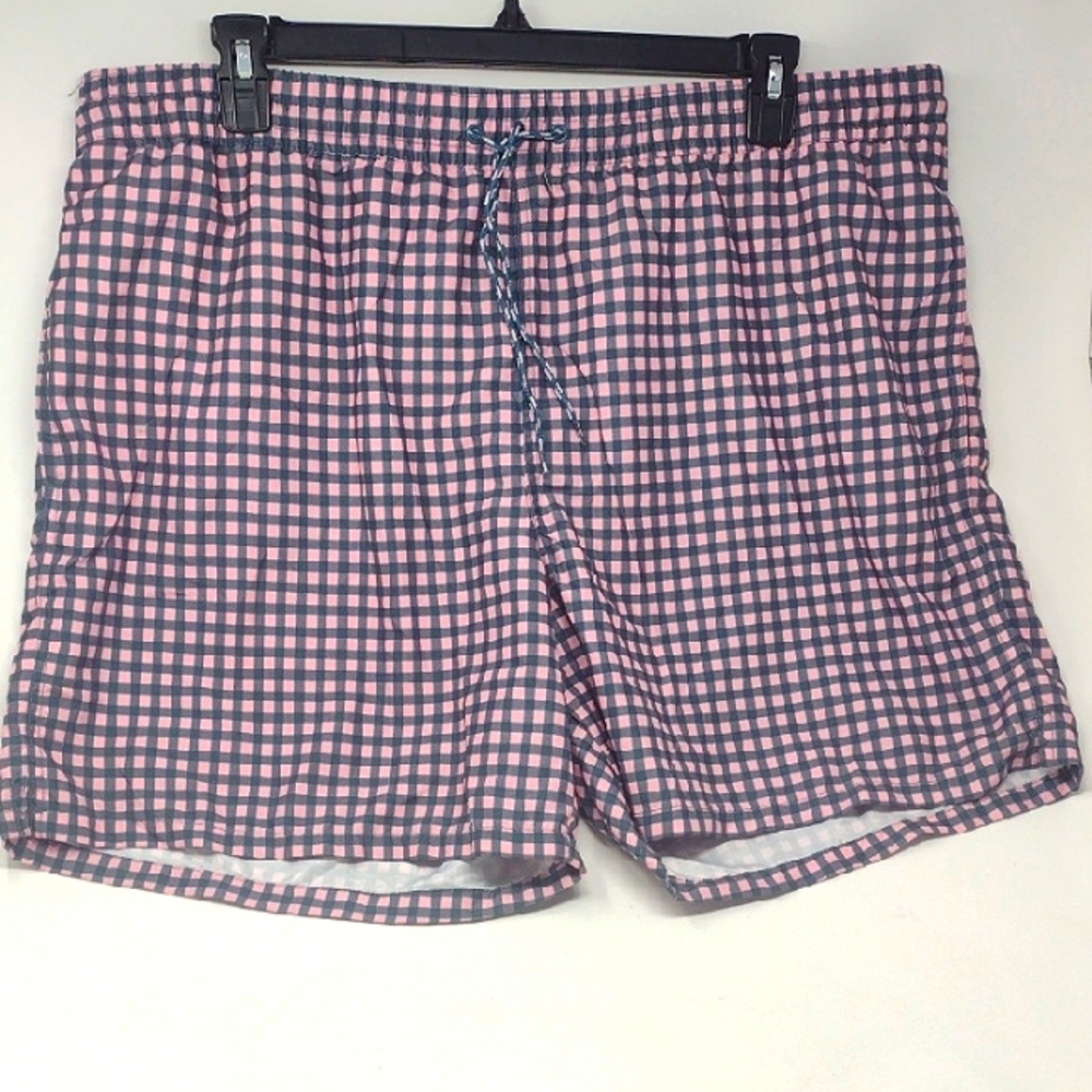 Goodfellow & Co Pink and Blue Checkered Swim Trunks  (NWOT)
